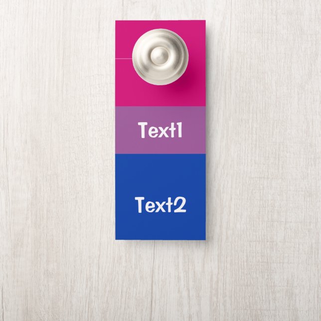 Bisexuality Pride flag Door Hanger (On Knob)
