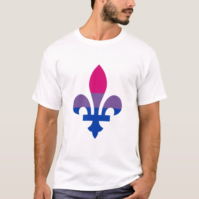 Bisexuality pride fleur-de-lis T-Shirt (Front)