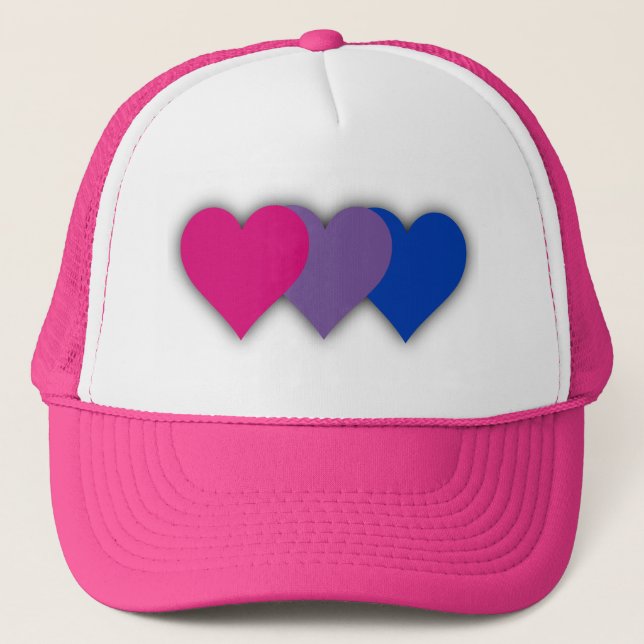 Bisexuality pride hearts Trucker Hat (Front)