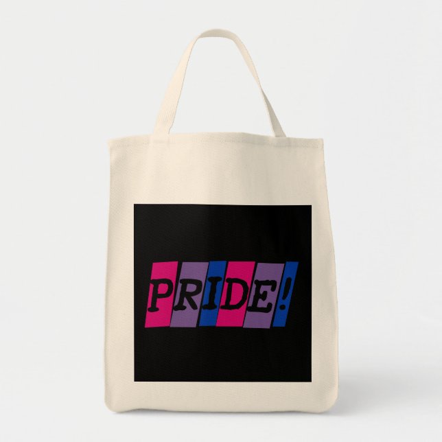 Bisexuality pride text sign  tote bag (Front)