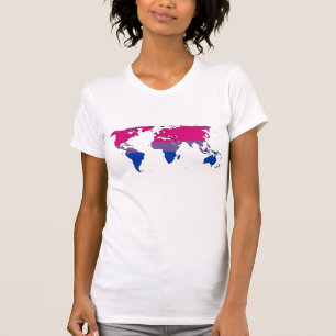 Bisexuality pride world map Tank Top