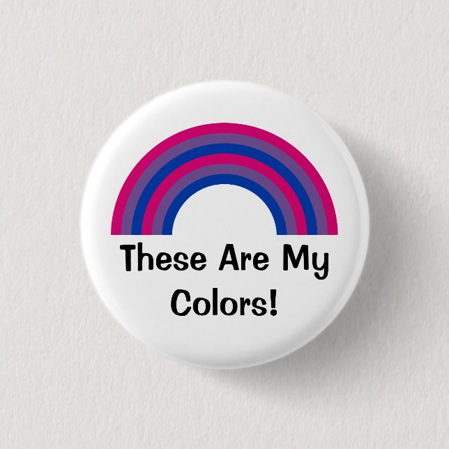 Bisexuality rainbow pride Button (Front)