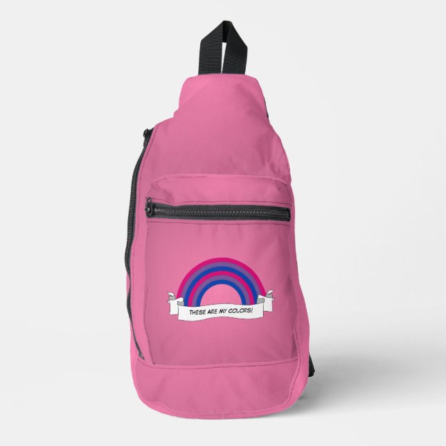 Bisexuality rainbow pride  sling bag (Front)