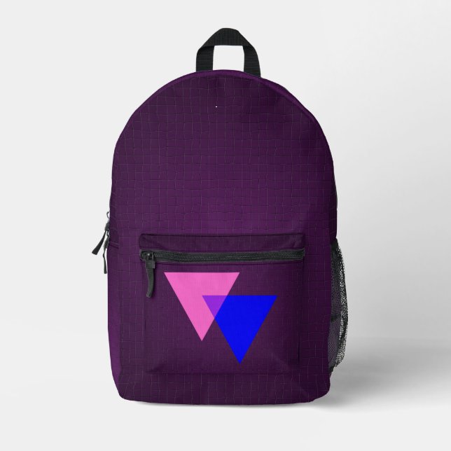 Bisexuality symbol  printed backpack (Front)