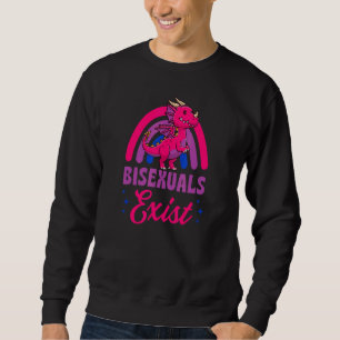 Bisexuals Exist Bisexual Dragon Pride Love Rainbow Sweatshirt