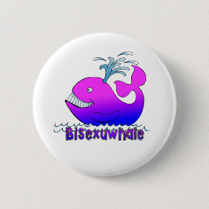 Bisexuwhale 6 Cm Round Badge