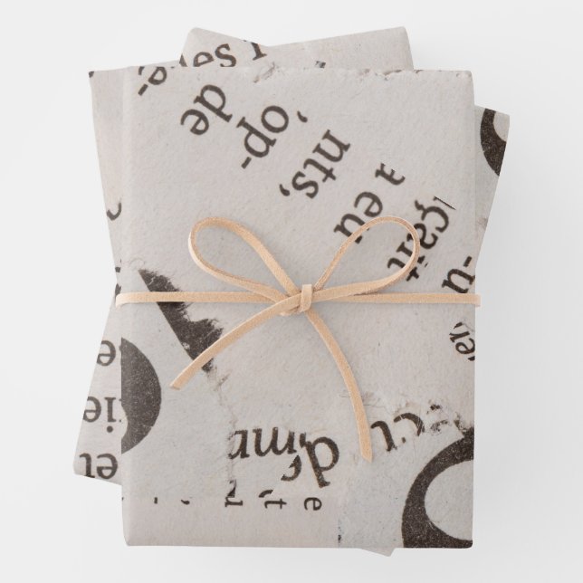 Bishkek Journal wrapping paper with random prints (In situ)