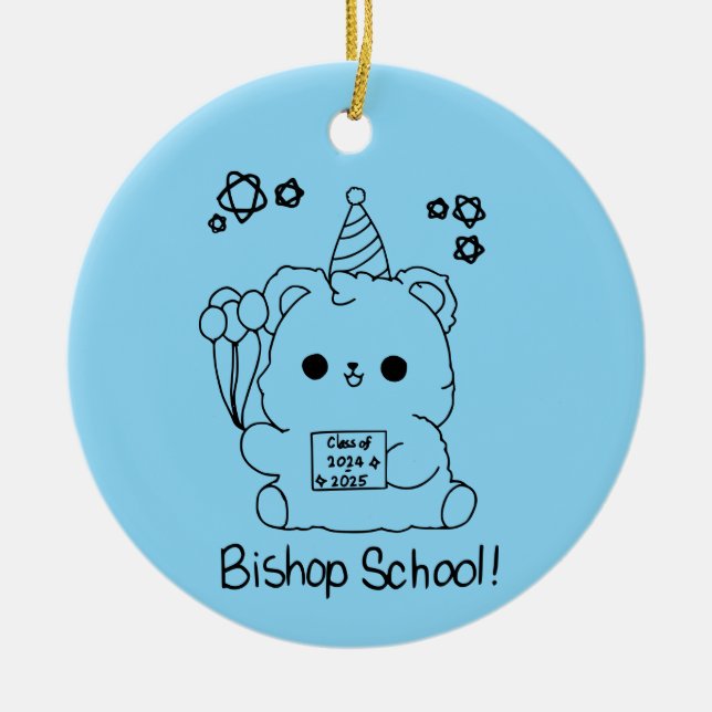 Bishop 2025 ceramic ornament (Front)