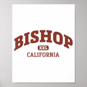Bishop California College Style Rock Climbing Area Poster