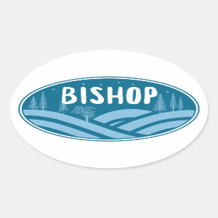 Bishop California Outdoors Oval Sticker