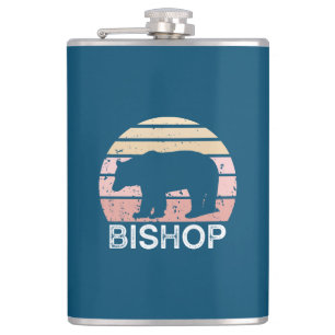 Bishop California Retro Bear Hip Flask
