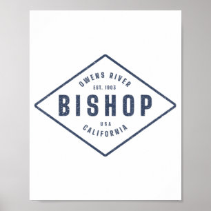 Bishop California Souvenir Rock Climbing Area Desi Poster