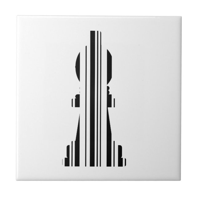 BISHOP CHESS PIECE BAR CODE Bishops Barcode Tile (Front)