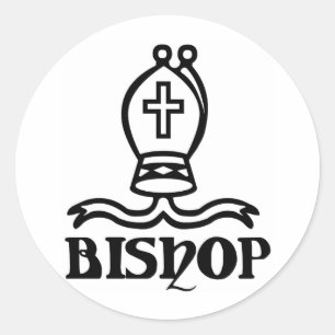 Bishop Chess Symbol Classic Round Sticker