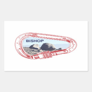Bishop Climbing Carabiner Rectangular Sticker