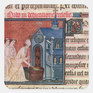 Bishop Consecrating a church Square Sticker