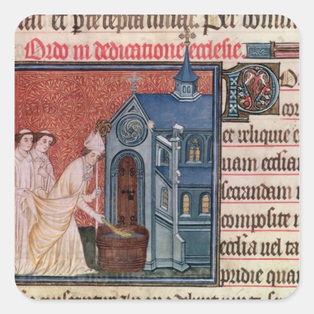 Bishop Consecrating a church Square Sticker (Front)