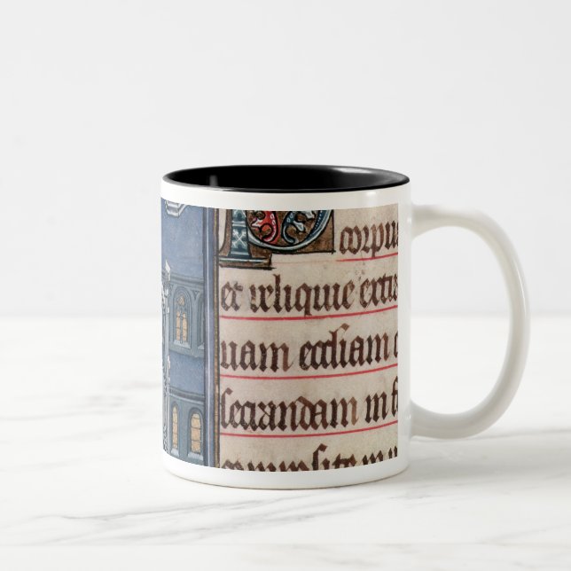 Bishop Consecrating a church Two-Tone Coffee Mug (Right)