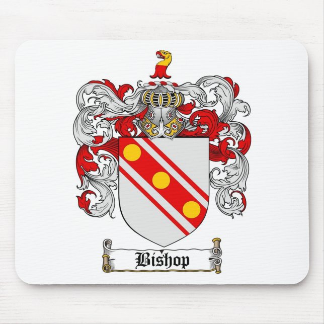 BISHOP FAMILY CREST -  BISHOP COAT OF ARMS MOUSE PAD (Front)