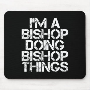 Bishop Funny Surname Family Tree Birthday Reunion Mouse Pad
