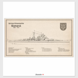 Bismarck - Battleship Blueprint Plans SD