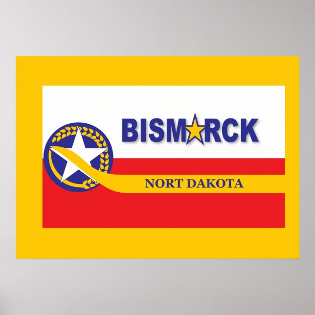 Bismarck City flag Poster (Front)
