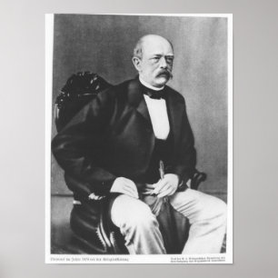 Bismarck in 1870 before the Declaration of War Poster