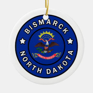 Bismarck North Dakota Ceramic Ornament
