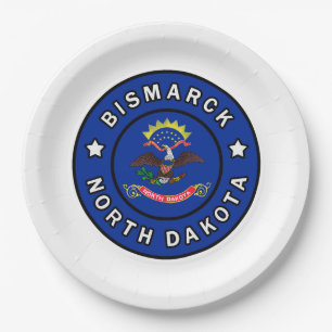 Bismarck North Dakota Paper Plate