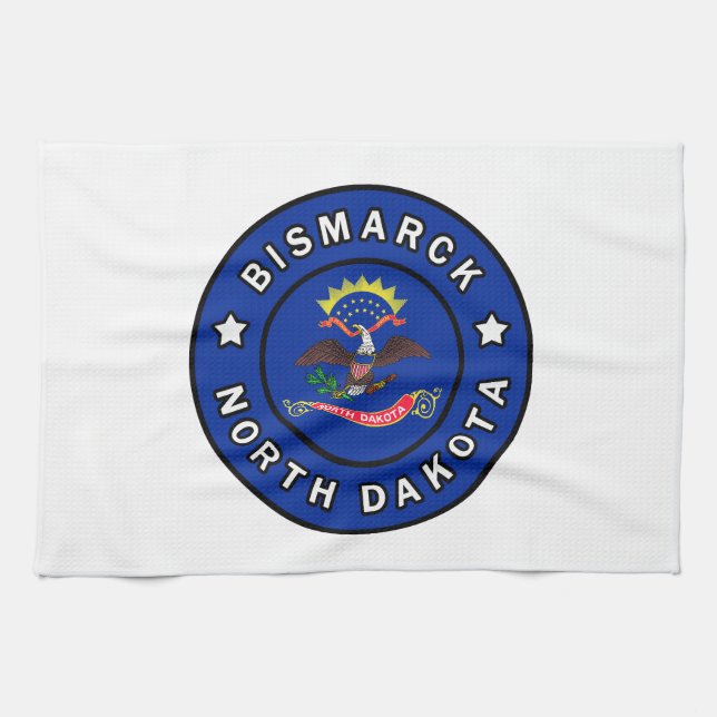 Bismarck North Dakota Tea Towel (Horizontal)