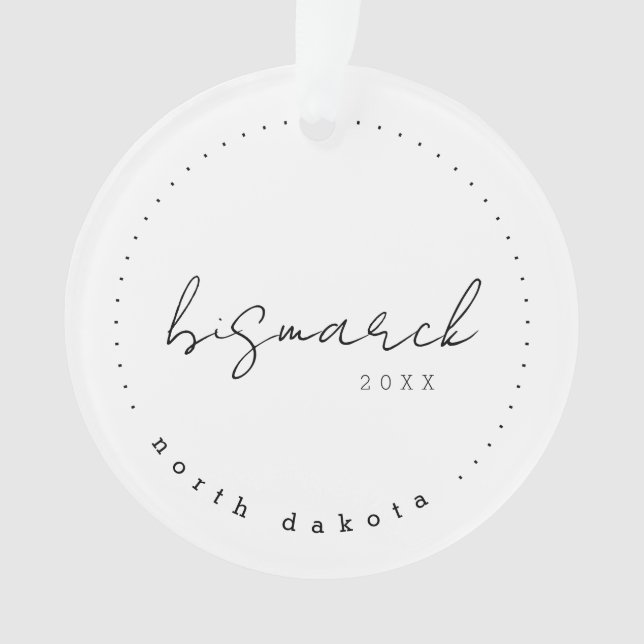 Bismarck, North Dakota Travel United States Ornament (Front)