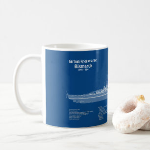 Bismarck - Ship Blueprint Plans ABD Coffee Mug