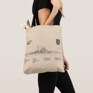 Bismarck - Ship Blueprint Plans SD Tote Bag