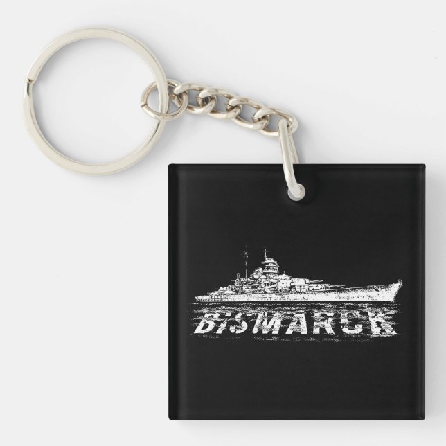 Bismarck Square (double-sided) Keychain (Front)