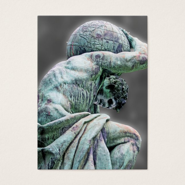 Bismarck Statue, Berlin, Greek God Atlas, Grey Bac (Front)