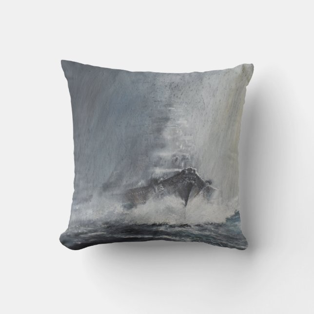 Bismarck through curtains of rain sleet cushion (Front)