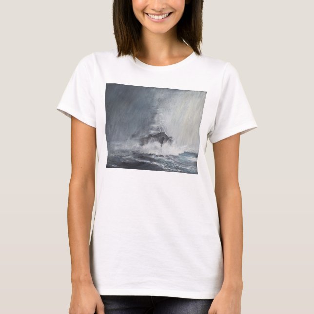 Bismarck through curtains of rain sleet T-Shirt (Front)