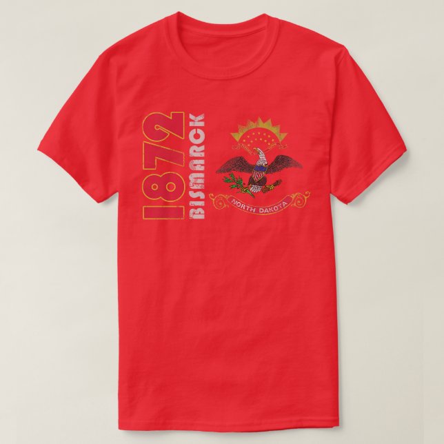 Bismark North Dakota Vintage T-Shirt (Design Front)