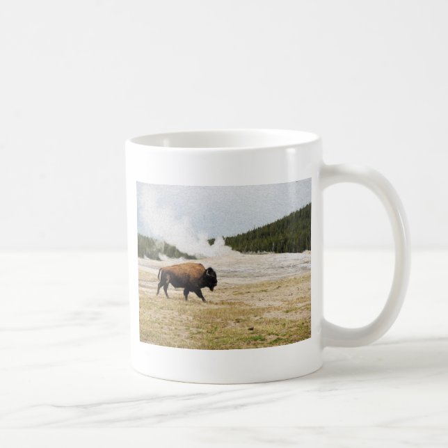 Bison and Old Faithful Coffee Mug (Right)