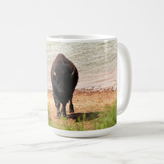 Bison At The Water Coffee Mug
