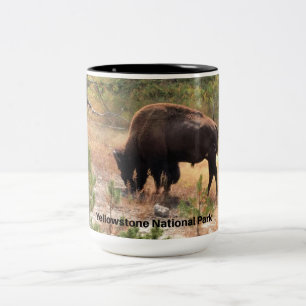 Bison at Yellowstone Two-Tone Coffee Mug