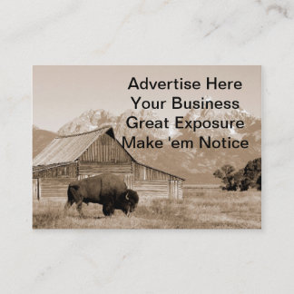 Bison/Barn Sepia Business Card