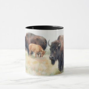 Bison Buffalo Art Wild Animal Nature Mug Cup