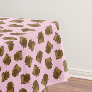 Bison Buffalo Birthday Party Pink Tablecloth