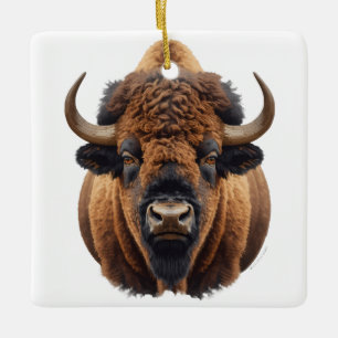 Bison / Buffalo Ceramic Ornament