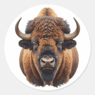 Bison / Buffalo Classic Round Sticker