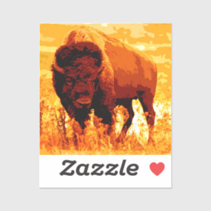 Bison / Buffalo Square Sticker