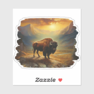 Bison Buffalo Sunset View