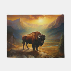 Bison Buffalo Sunset View Doormat