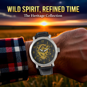 Bison Bursting Through a Wall Watch